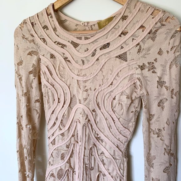 COCKTAIL DRESS • Lace + Embroidered • Size 2 - Picture 5 of 7